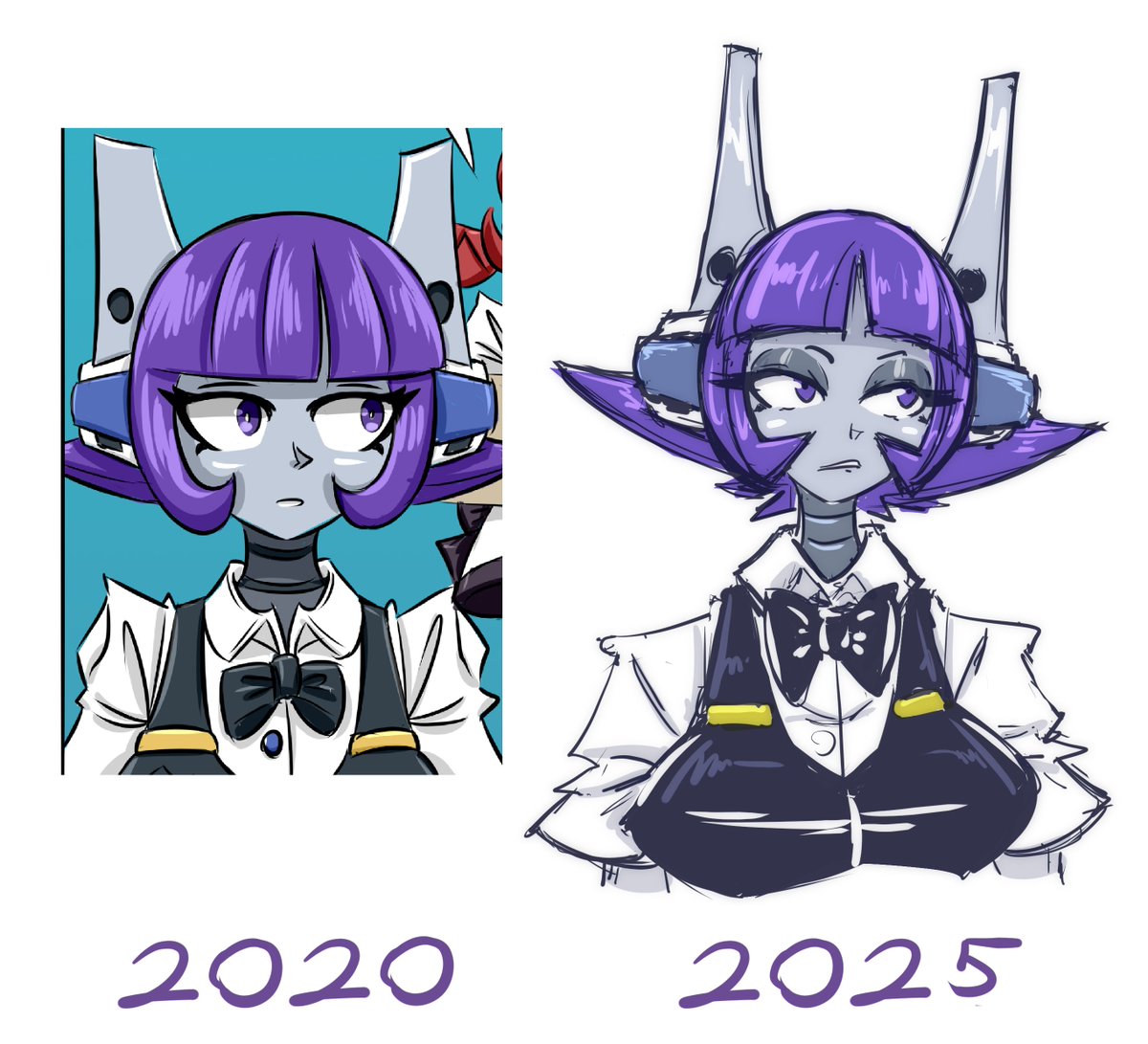 robot girl redraw