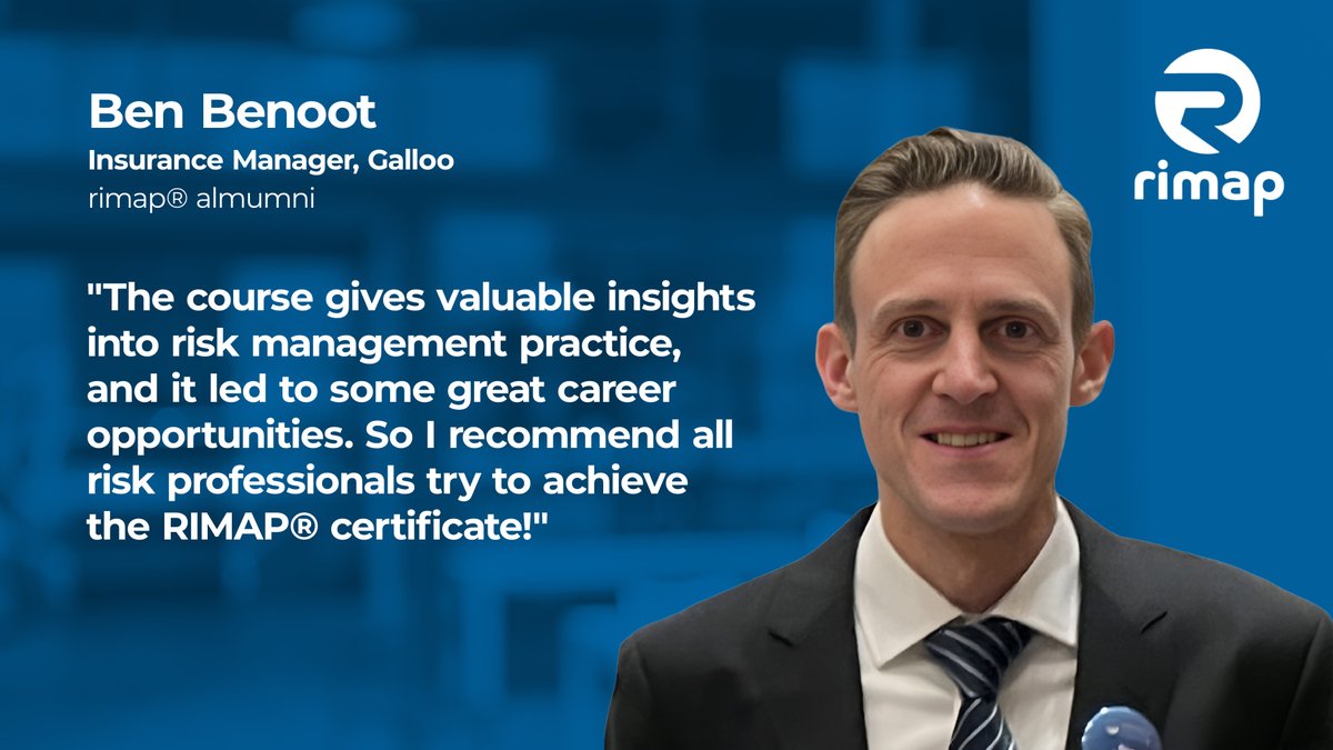 After taking the rimap® prep course, Ben Benoot launched a risk committee at Galloo &amp; still uses rimap® learnings today.

Want that kind of impact? Join May's course: lhwc.ch/en/prodotto/ri…