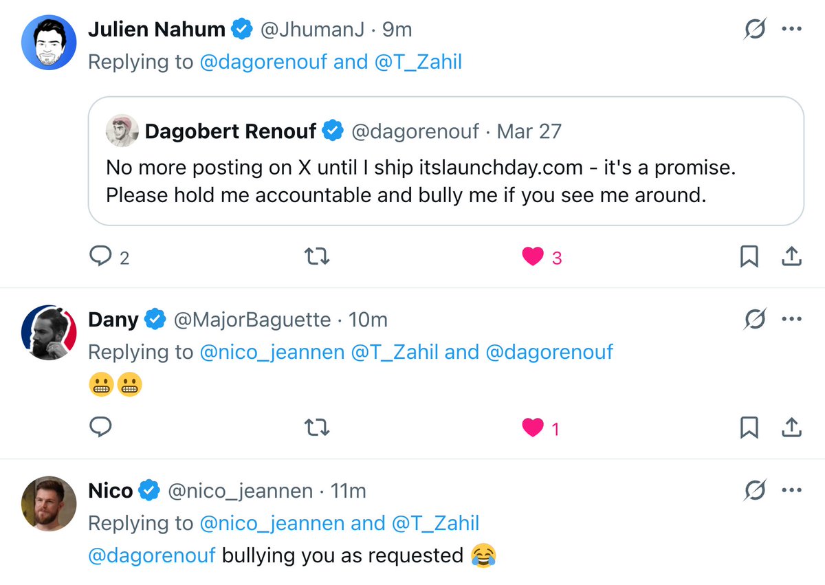 I let myself go and replied to a couple of posts this morning → was instantly bullied. Thanks for your support, I’m leaving again 🙏