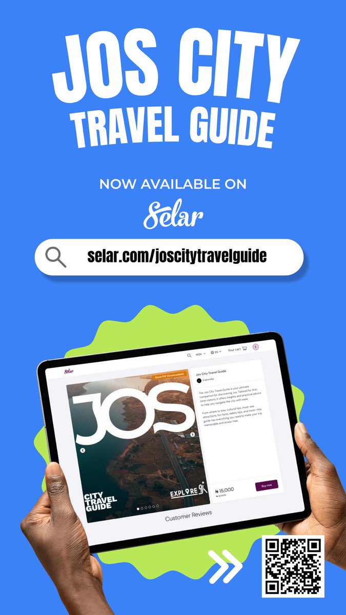 freezle_'s tweet photo. JOS TRAVEL GUIDE- NOW AVAILABLE ON Selar
https://t.co/csMShgG32H
The #JosTravelGuide is it essential companion for exploring Jos, Nigeria’s tourism capital. Designed especially for first-time visitors—it offers valuable insights & tips to help you navigate the city with ease. https://t.co/PZpWIZvbkl