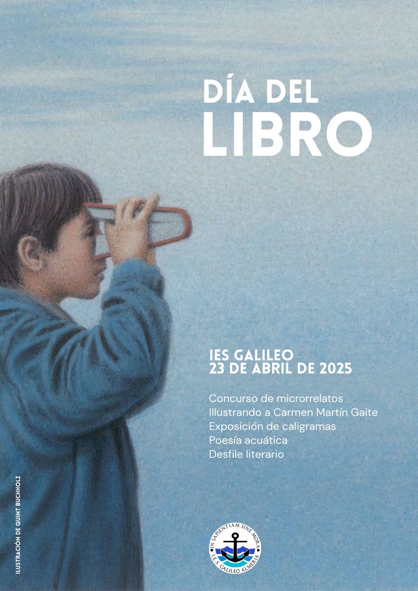 📚 Hoy celebramos el #DíaDelLibro en el IES Galileo.
Leer es abrir mil puertas, vivir mil vidas, descubrir mil mundos.
¿Qué libro te marcó? 📖
Recomiéndalo con #DíaDelLibroGalileo
“Un lector vive mil vidas antes de morir” — G. R. R. Martin

<a href="/EducaAnd/">Consejería Desarrollo Educativo y FP</a> <a href="/cepalmeria/">CEP de Almería</a> <a href="/eduKalmeria/">ᴇᴅᴜKᴀʟᴍᴇʀɪ́ᴀ</a>