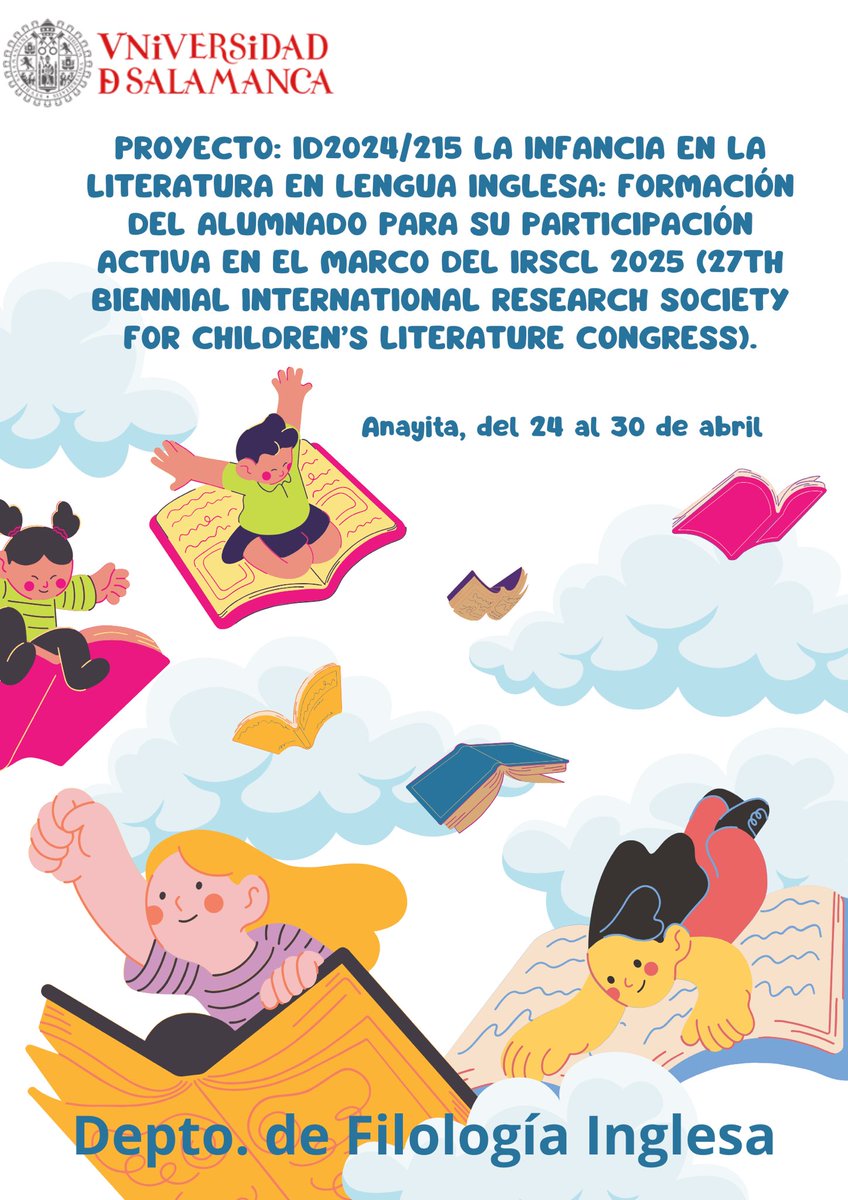 Alumnos del Grado en Estudios Ingleses van a exponer y presentar unos pósteres científicos que han realizado en colaboración con varias profesoras del Departamento. Podréis verlos en el Hall de Anayita desde el 24/4 hasta el día 30
#pid_infancia_usal