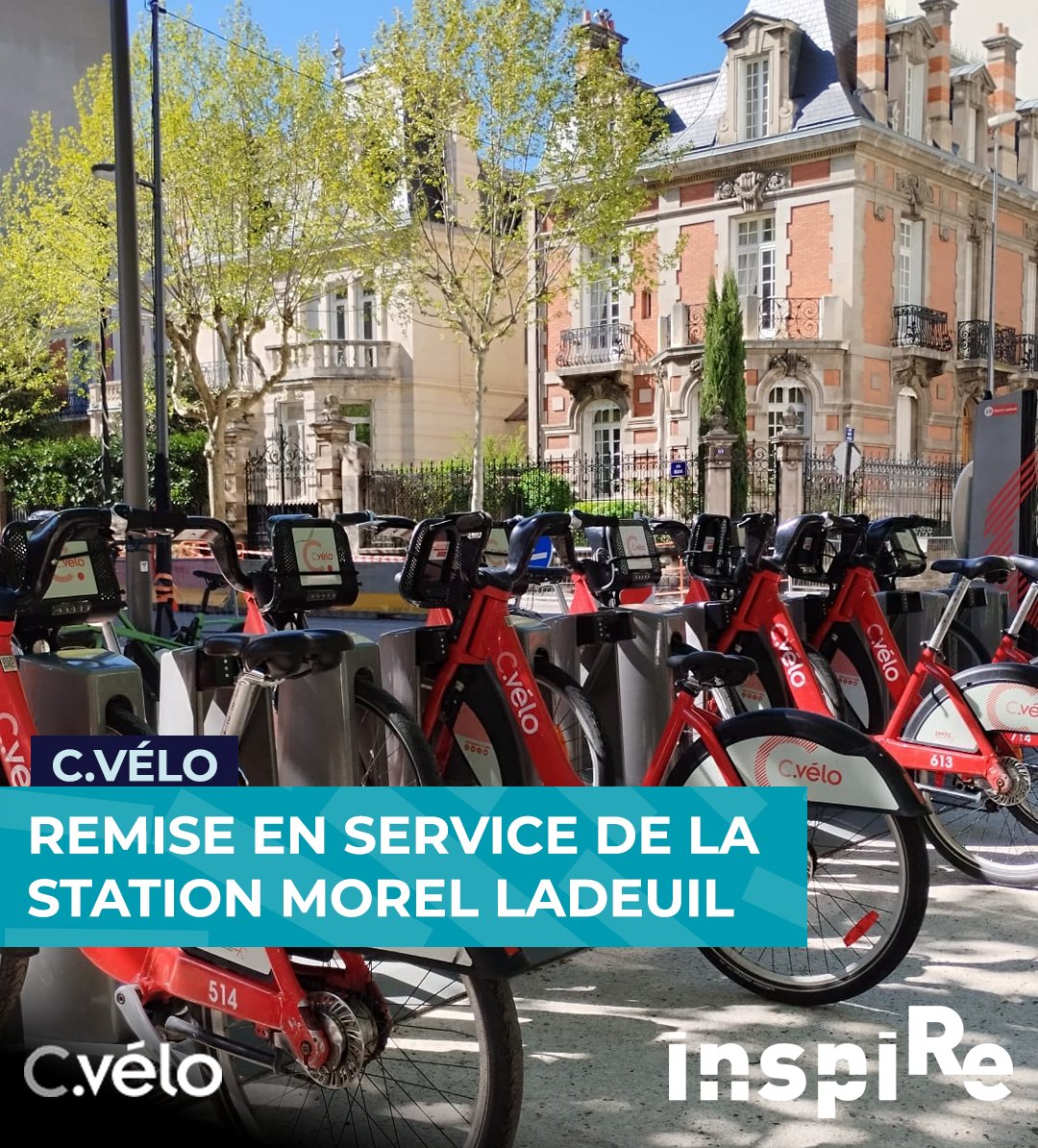 🚲 Bonne nouvelle pour vos déplacements en cœur de ville !

Le réaménagement du secteur par InspiRe avance et permet la remise en service de la station C.vélo située rue Morel-Ladeuil à Clermont-Ferrand. ✅

Vous pouvez à nouveau y retirer ou déposer un vélo en toute simplicité.