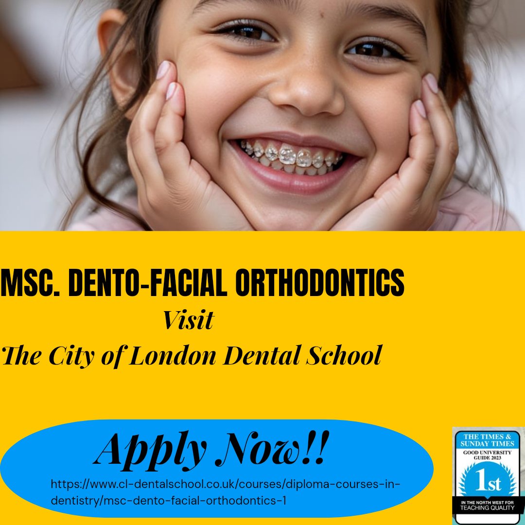 ColdsZoom61448's tweet photo. Study an online MSc in Specialist Practice of Dentistry and gain a degree from the University of Greater Manchester, which is accredited by the British Government and is recognised internationally.
#orthodontics #clearaligner #msc #parttimecourses #dentalcouses #mscdentistry 
Apply Now!!
https://t.co/KkE5k7BUQW