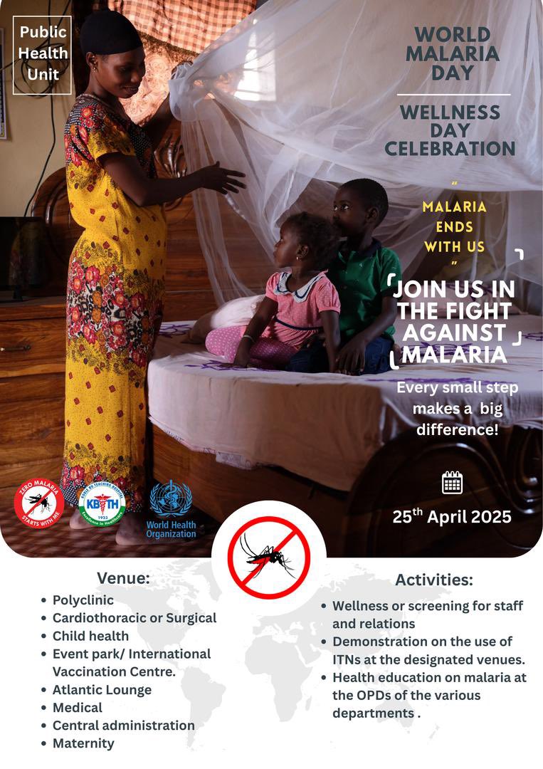 Let’s fight malaria together this Friday! 👊Check out the flyer for all the World Malaria Day activities.

#WorldMalariaDay