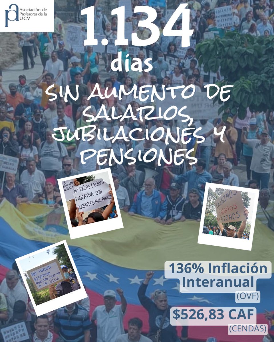 #UCV #Profesores #Venezuela #SalariosDignosYa #BonoNoEsSalario
