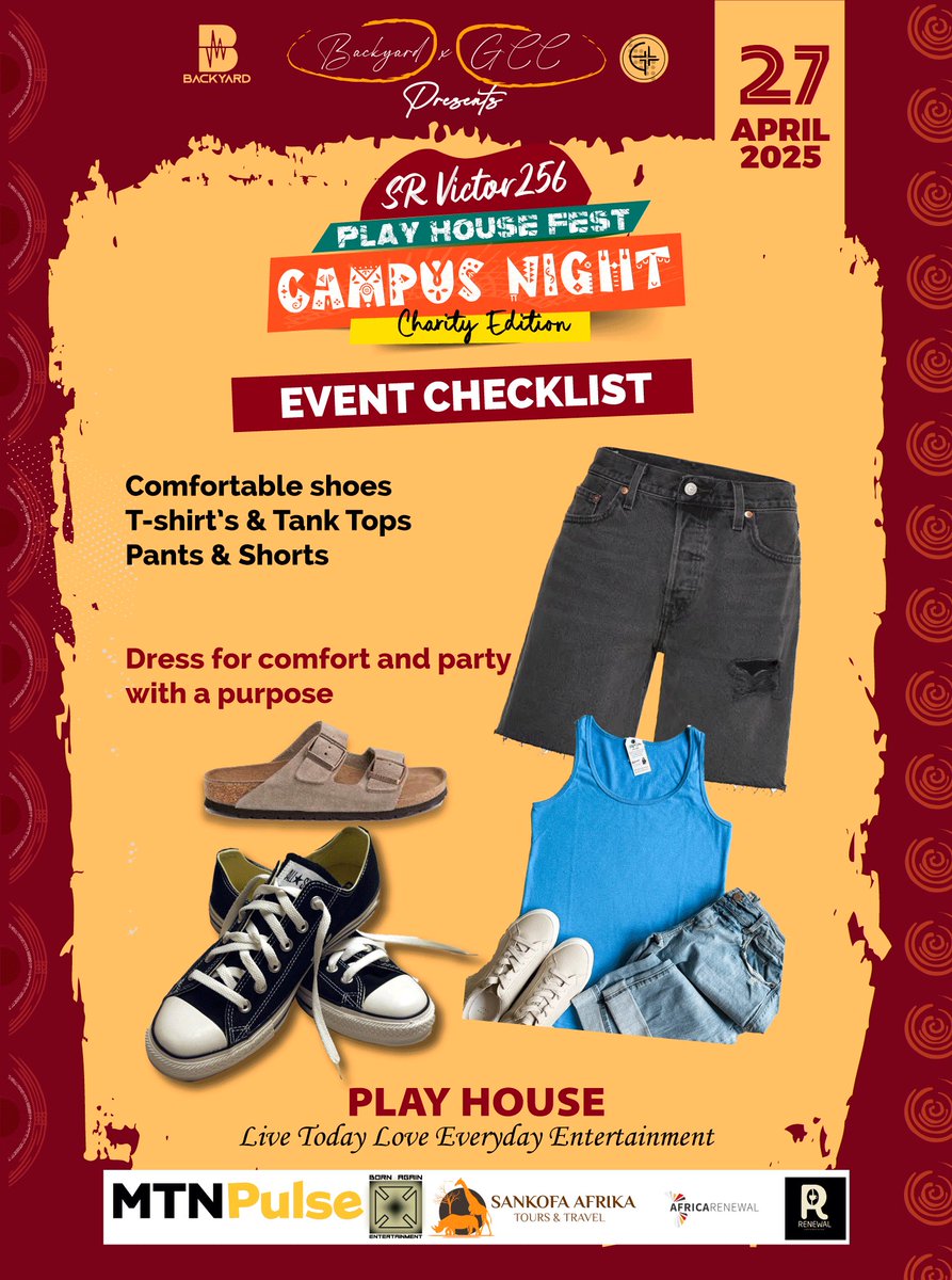 #PlayHouseFest (@srvictor256) on Twitter photo This ain’t your average fit check, <a href="/playhousefestug/">#IgniteFunDay</a> got a code, Step up or step out
Peep the checklist ⬇️ dress to impress
27th April 2025 <a href="/Gaba_Church/">Gaba Community Church</a>
3pm 🕒 Tax 🆓 carry an essential donation
#PlayHouseFest #PlayHouseEvents This ain’t your average fit check, <a href="/playhousefestug/">#IgniteFunDay</a> got a code, Step up or step out
Peep the checklist ⬇️ dress to impress
27th April 2025 <a href="/Gaba_Church/">Gaba Community Church</a>
3pm 🕒 Tax 🆓 carry an essential donation
#PlayHouseFest #PlayHouseEvents