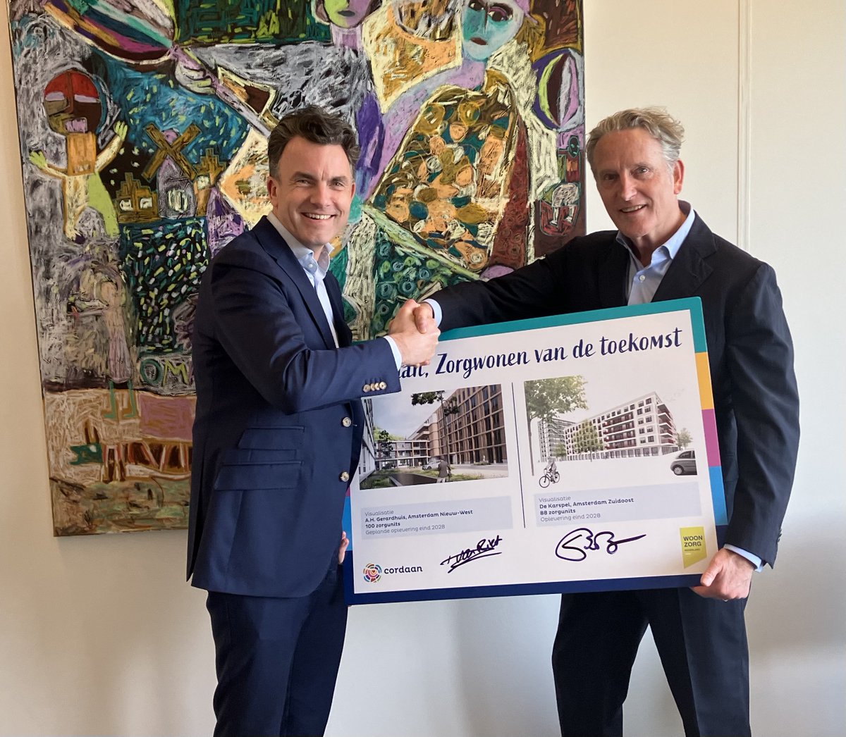 Woonzorg Nederland en Cordaan realiseren samen 188 nieuwe zorgeenheden op 2 locaties in Amsterdam Zuidoost en Nieuw-west. Lees hier het hele bericht 👉bit.ly/4itXkG7
