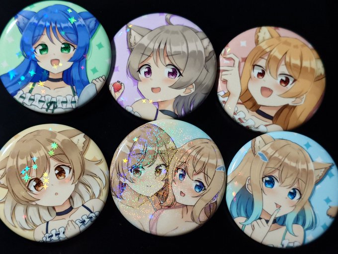 オリキャラちゃん缶バッジのラインナップ追加分届いた!
缶バッジくじに追加します! 