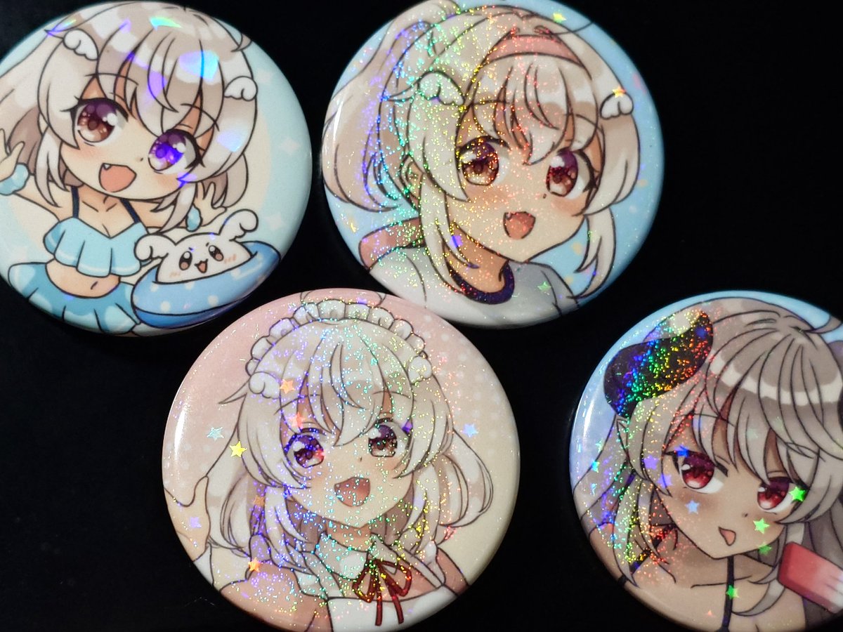 オリキャラちゃん缶バッジのラインナップ追加分届いた!
缶バッジくじに追加します! 