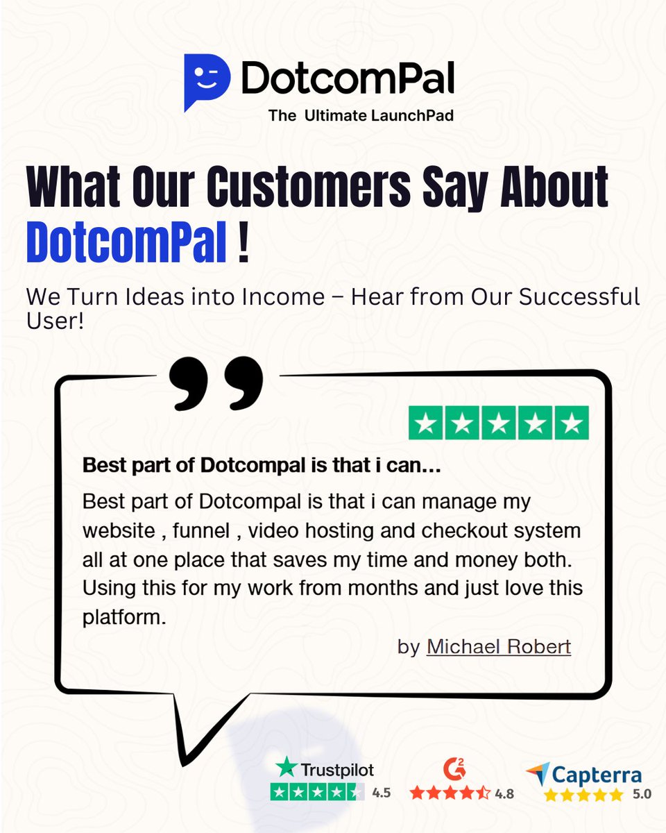 DotcomPal's tweet image. 🚀 Another glowing review just dropped!
DotcomPal = Simpler setup, faster growth, and real support.💡
✅ All-in-one tools
✅ AI-powered ease
✅ Trusted by 10,000+ creators

🔗Try FREE: dotcompal.com
#DotcomPal #Testimonials #BusinessGrowth #FunnelTools #pahalgamattack