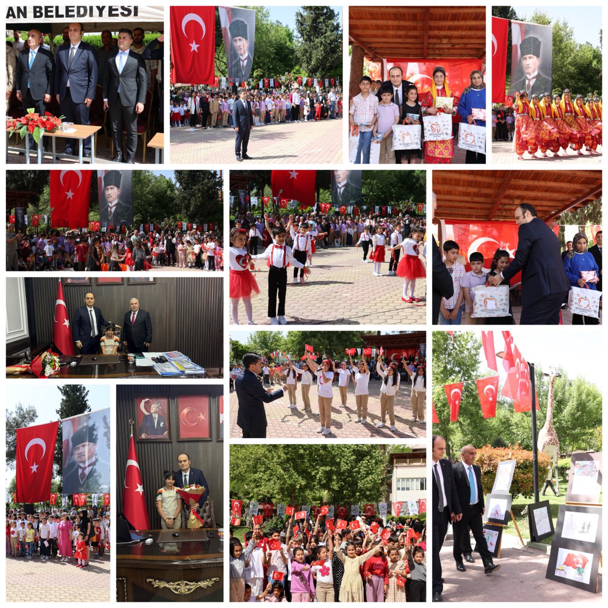 23 Nisan Ulusal Egemenlik ve Çocuk Bayramı kutlama törenine İlçe Kaymakamımız Sayın Özgür İŞÇİMEN, Belediye Başkanı Mehmet ÖZDEMİR, Kıdemli Cumhuriyet Savcısı Tufan GÜVEN,Kurum Amirleri, öğrenciler ve vatandaşlarımızın katılımı ile gerçekleşti.