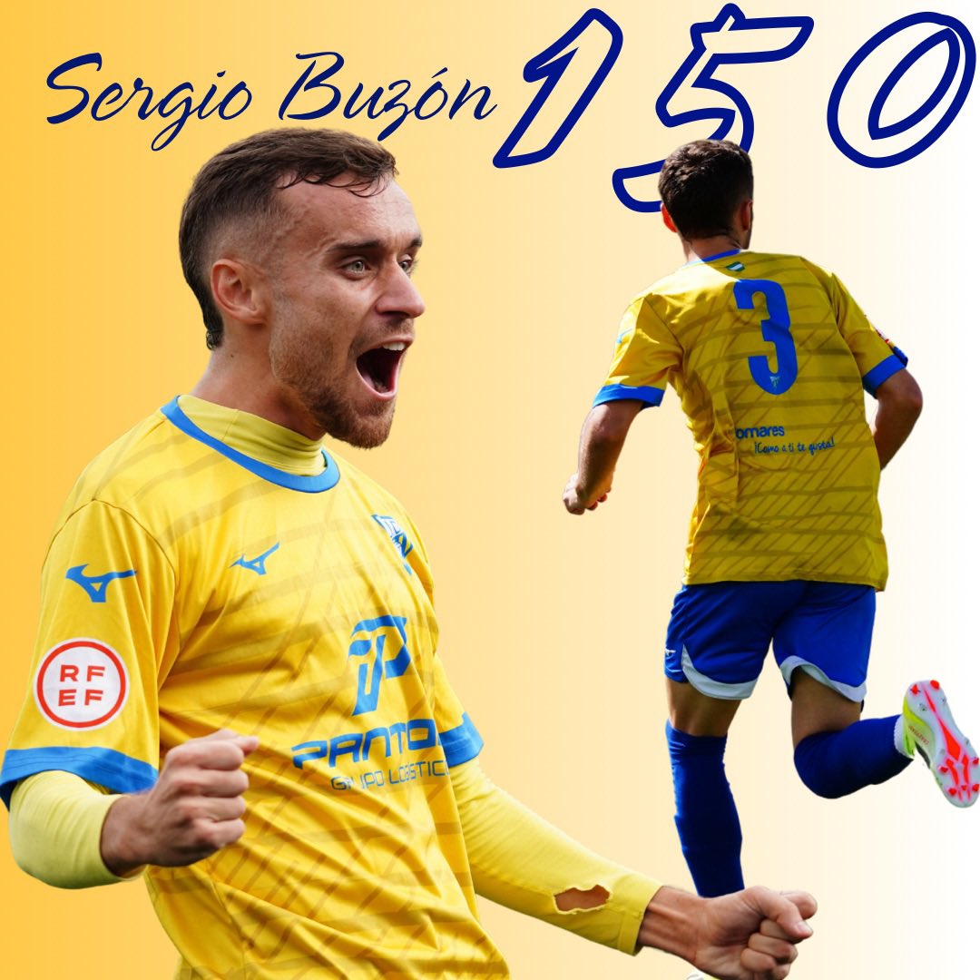 💛 𝐒𝐞𝐫𝐠𝐢𝐨 𝐁𝐮𝐳𝐨𝐧 150.

🏆 En el partido frente al Córdoba CF "B”, nuestro querido Sergio Buzón consiguió la cifra de 1️⃣5️⃣0️⃣ partidos con la elástica de la UD Tomares. 3️⃣

¡Enhorabuena capitán! 💪🏼

#MeQuedoContigo