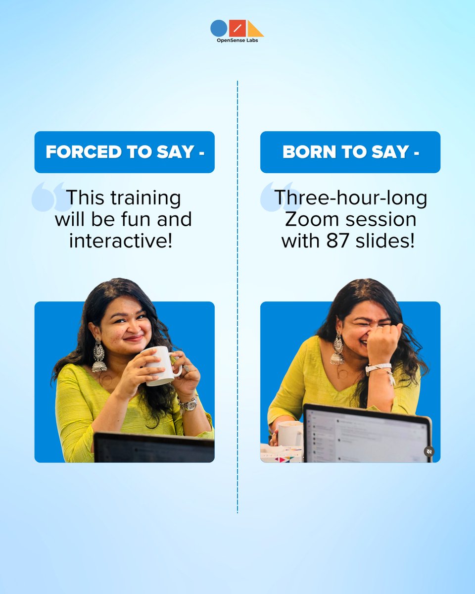 OpenSenseLabs's tweet image. Mid-week blues?

Let’s laugh it out 😄

Behind every “formal” line is a real emotion trying to stay professional.

Slide 6 is yours — add your twist below 👇

#OpenSenseLabs #OSL #Drupal #AI #MidWeekMood #WorkLifeBalance #RelatableContent #CorporateLife #JustForLaughs #Memes