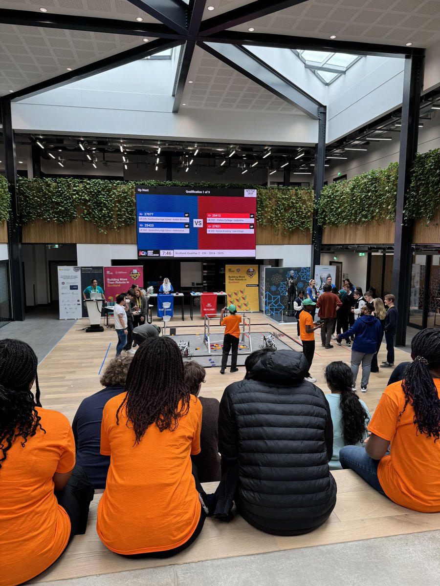BusinessEdDHS's tweet image. Dunfermline High robotics team at Heriot Watt Robotarium  counting down the minutes till it starts. #firsttechchallengeuk #firsttechchallenge #stem #robotics #heriotwatt