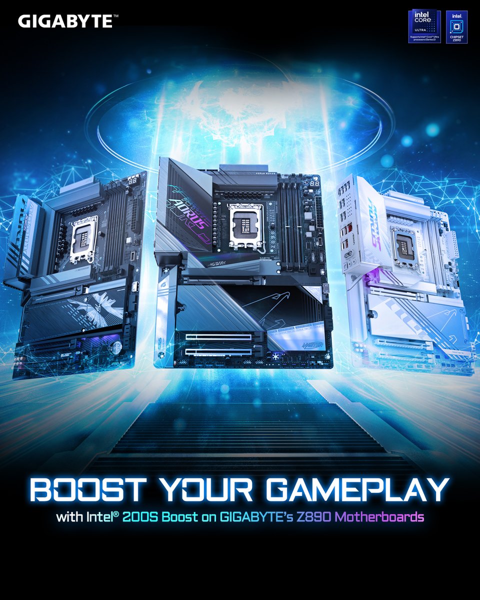🚀 One click is all it takes!

#Intel 200S Boost is now live on GIGABYTE #Z890 motherboards. Just update your BIOS, flip the switch, and watch your CPU go.

Try it now! ⚡

Learn more: 
gigabyte.com/Press/News/2271