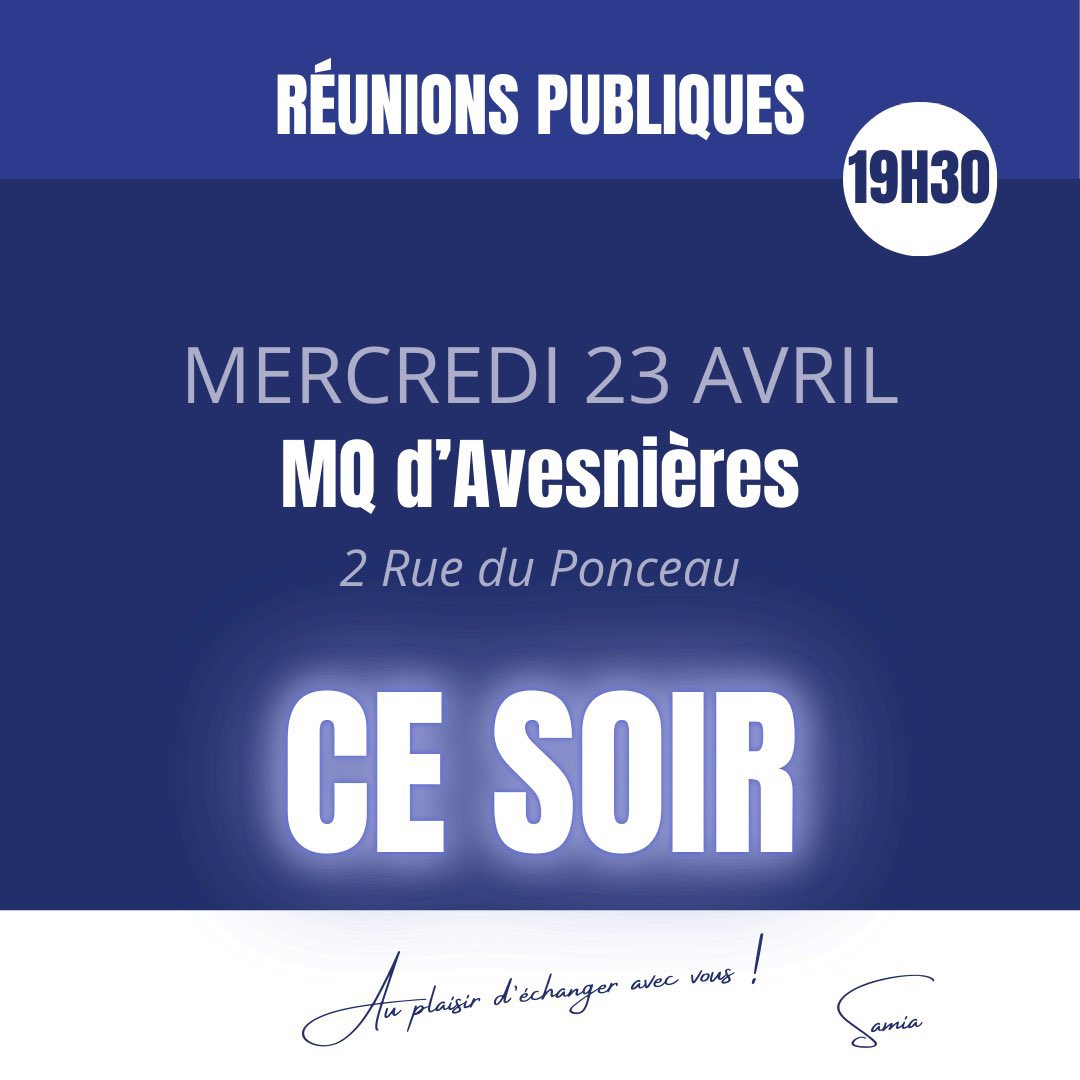 🗣️Hier soir, une partie des élus de l’opposition était à la rencontre des habitants du quartier des Fourches afin d’échanger ensemble sur les travaux en cours 🚧 , la vie de quartiers, leurs envies… 
🗓️Ce soir, on se retrouve à 19h30 à la maison de quartier d’Avesnières, 2 rue