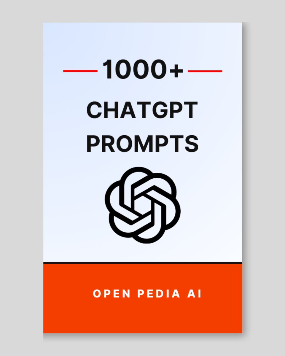 ChatGPT-4o is insanely powerful.

But only few people know how to use it.

That's why I created a list of 1000 prompts that you can use to automate all your tasks for free.

Like + comment "SEND" and I will DM you the file.

(Must be following me to receive it)