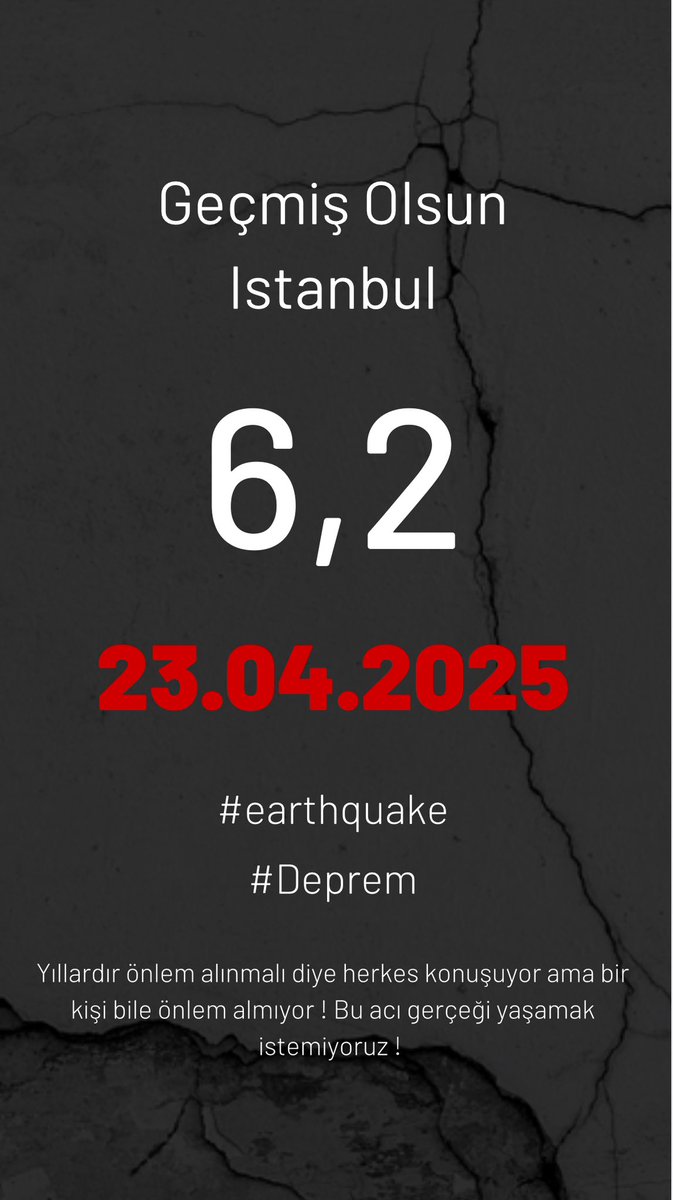 Önlem ALINMALI !!! Şakası yok bunun! #deprem #earthquake #istanbul
