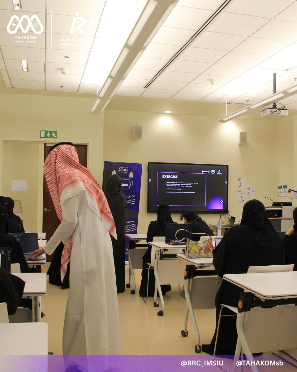 RRC_IMSIU's tweet photo. انطلاقة حماسية لمعسكر ترس!

تغطيه أول يوم في #معسكر_ترس 
انطلقنا بأنشطة تعارف وكسر جليد، وبدأنا أول ورش المعسكر: مقدمة في الروبوتات و تطوير التطبيقات. بداية تبشّر برحلة مليئة شغف وتعلم! 

#تحَكَّم_مع_ترس https://t.co/vamD4XATFo