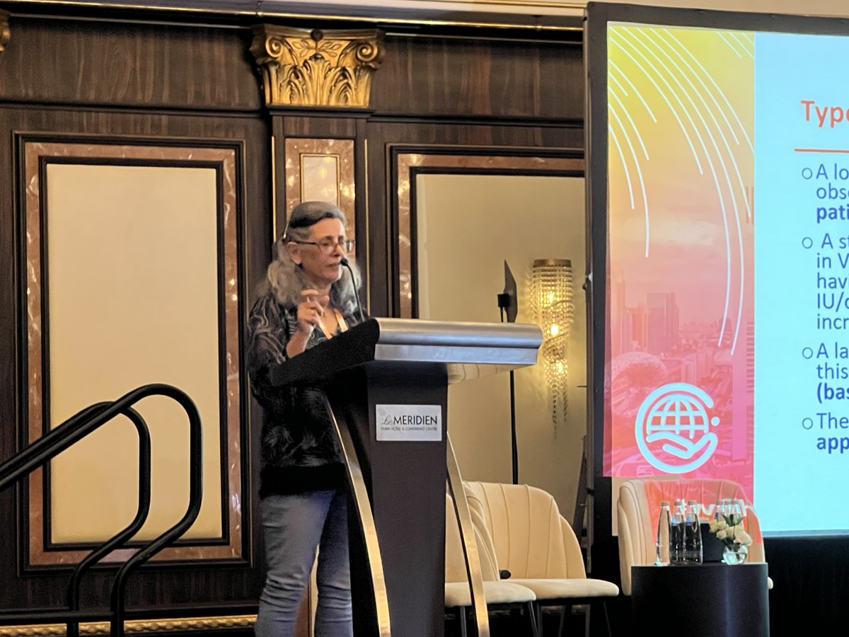 wfhemophilia's tweet photo. Claudia Khayat took the stage at #wfhCCS to explore how aging and menopause impact diagnosis and bleeding patterns in women and girls with #BleedingDisorders. 🩸🦴 Her talk shed light on musculoskeletal issues and osteoporosis. #WGBD #MSK https://t.co/DpdhbLSNoV