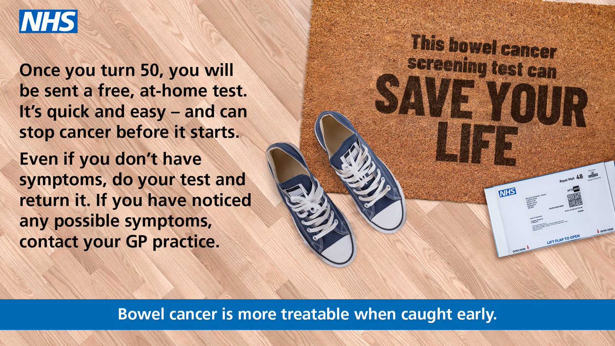 RMPartnersNHS (@rmpartnersnhs) on Twitter photo It's #BowelCancerAwarenessMonth. An at home bowel cancer screening test can save your life. If you get one in the post, please complete & return it. It’s quick, easy & can help stop cancer before it starts. <a href="/HealthierNWL/">@HealthierNWL</a> <a href="/BrentCouncil/">BrentCouncil</a> <a href="/stmarksbcsc/">St Marks BCSC</a> <a href="/bowelcanceruk/">Bowel Cancer UK</a> It's #BowelCancerAwarenessMonth. An at home bowel cancer screening test can save your life. If you get one in the post, please complete & return it. It’s quick, easy & can help stop cancer before it starts. <a href="/HealthierNWL/">@HealthierNWL</a> <a href="/BrentCouncil/">BrentCouncil</a> <a href="/stmarksbcsc/">St Marks BCSC</a> <a href="/bowelcanceruk/">Bowel Cancer UK</a>