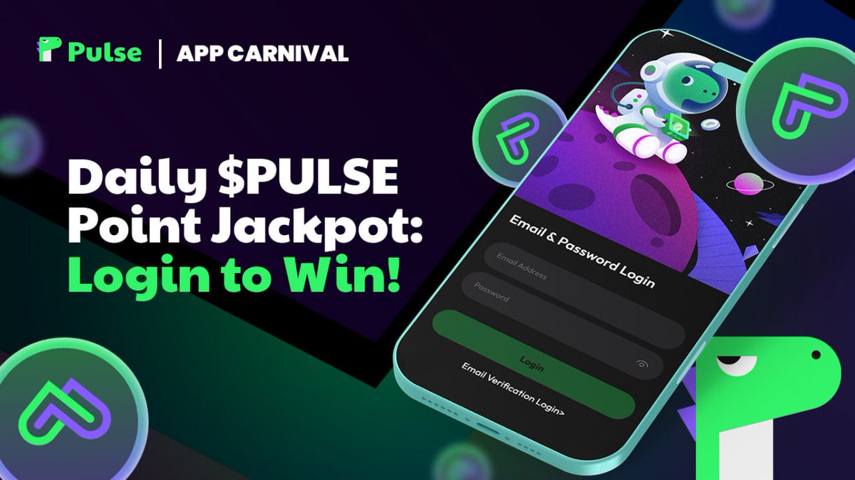 PulseSocialFi's tweet image. 🦖 Pulse App Carnival is ON!

📅 30 Days | 🕛 Daily Check-in: 00:00–23:59 UTC
🎁 10 winners/day win 500 $PULSE points
💰 Total Prize Pool: 150,000 $PULSE points

📲 Download &amp;amp; Join Now: pulse.social/pulse/invite-f…

#PulseSocialFi #Giveaway #CryptoRewards