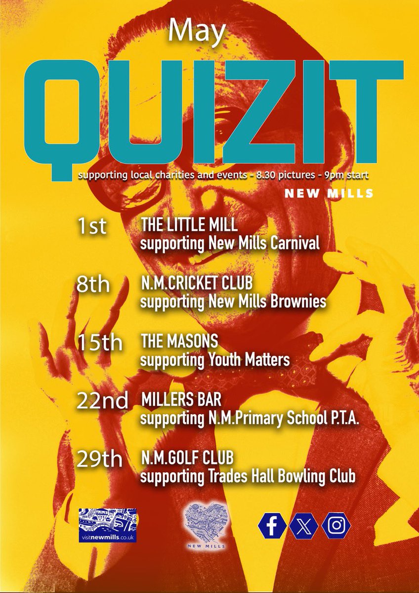 Next months Quizits at a pub/club near you