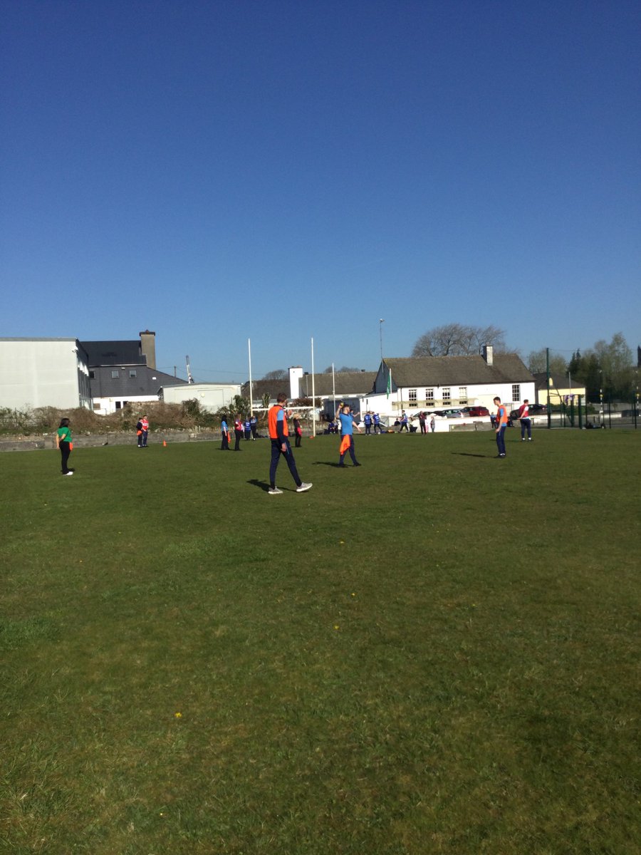Day 4 of #ActiveWeek was a sports fest! 🎉 6th Years kicked off with epic games of Olympic Handball, Rounders &amp; Soccer 💪 TYs brought the energy with Tag Rugby 🏉 And… the Easter Bunny dropped by! 🐰 Big thanks to our Active School Flag team! ⚡👏 #SchoolSpirit