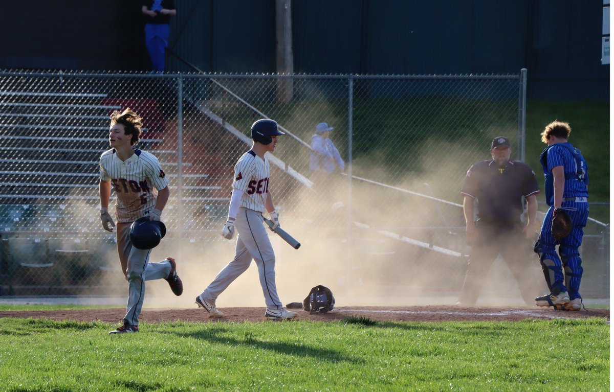 Seton_Athletics's tweet photo. Baseball conference win, 12-2, against Anderson Prep Academy last night

Tyson Tremain - pitched 6.0 innings ,10 strikeouts, 3 walks, 4 hits on 0 runs earned
Zach Robinson - 2 for 4, 2 runs scored, 1 stolen base 
Taeon Tate -1 for 3, 3 RBI's, 2 runs scored, 2 stolen bases https://t.co/AkwNwq7BXW