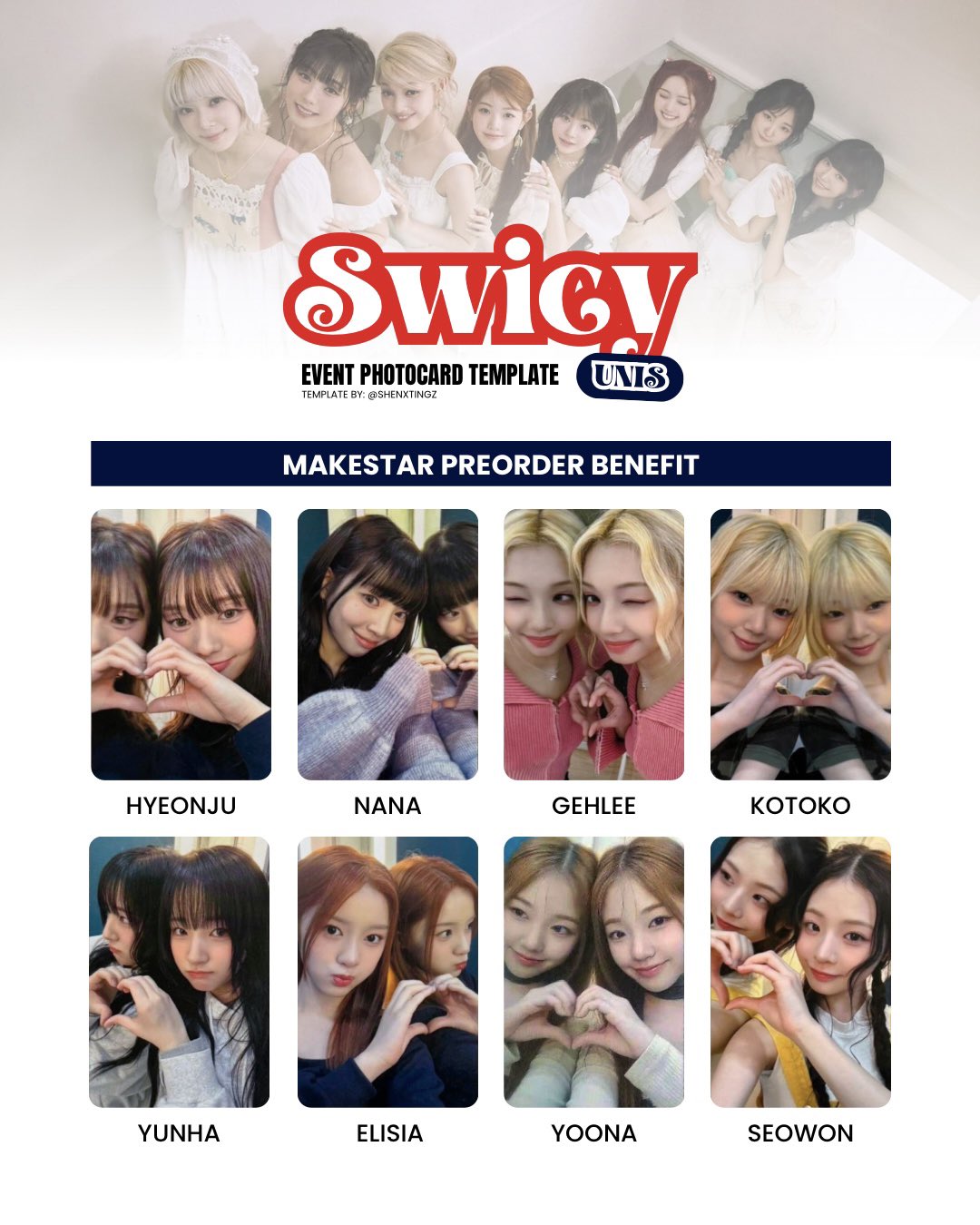 unis swicy アルバム トレカ makestar エリシア 当選者特典 楽天市場】☆Soundwave特典☆ UNIS - 2nd Mini Album 「SWICY