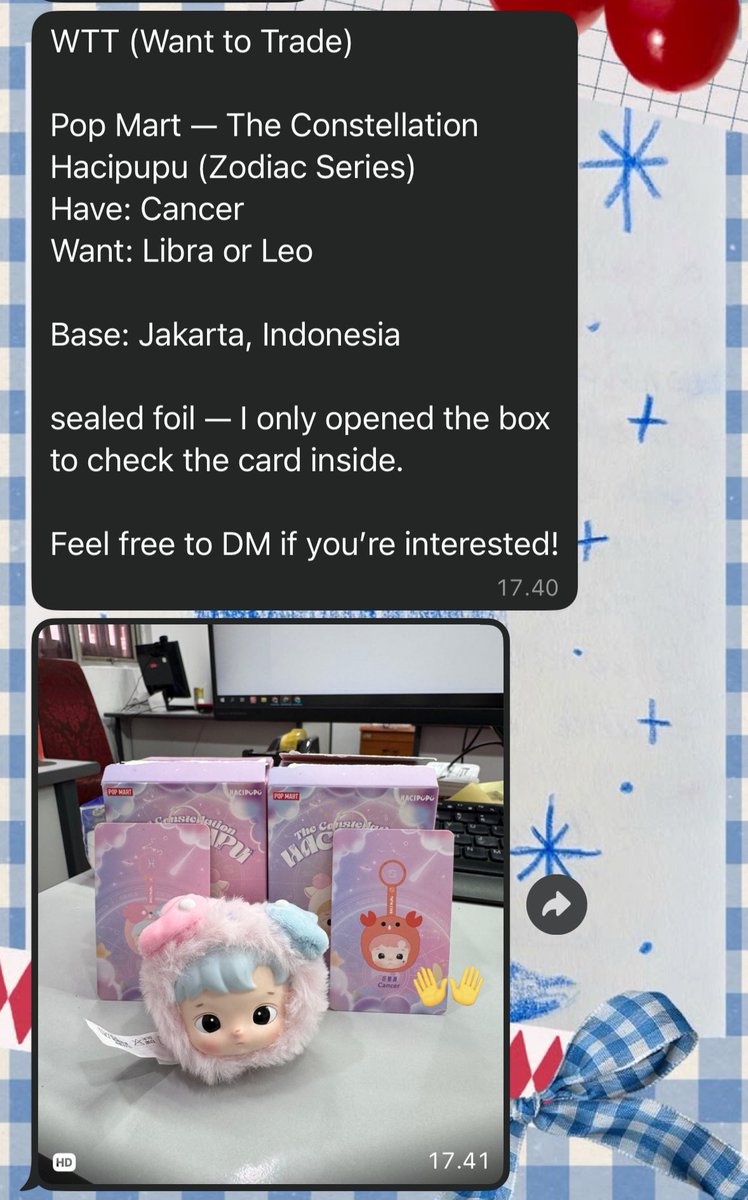 stargalzing's tweet photo. guys ada yg mau WTT hacipupu dari cancer ke libra/leo kah? bantuin temenkuuu https://t.co/4CNJkjMhXT