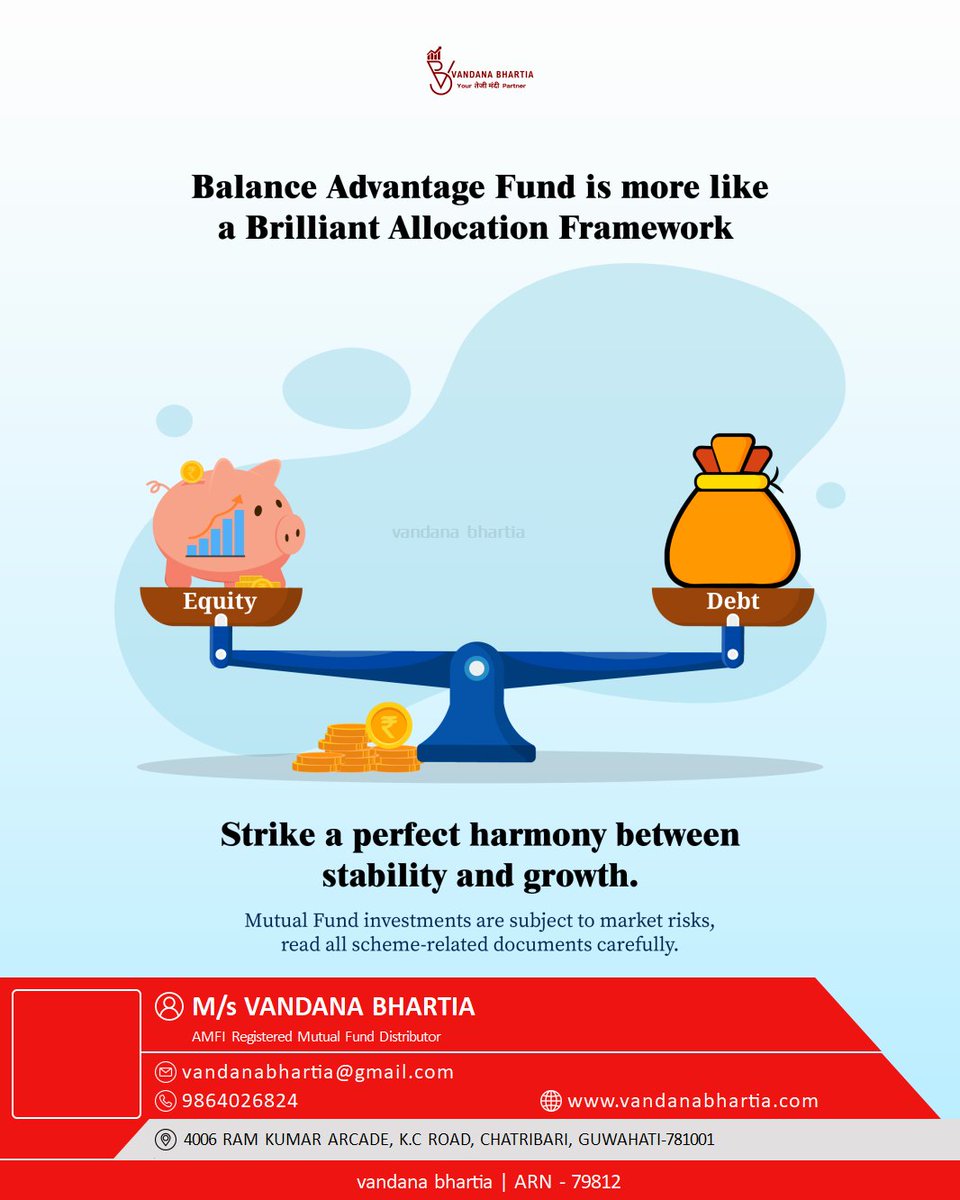 ukbht's tweet image. Balance the ups and downs of equity with the stability of debt. #BalancedAdvantageFund #MarketBalance #SmartAllocation To receive your copy of FREE eBook on Financial Freedom u4873.app.goo.gl/CioLAkoyZKcd4P…