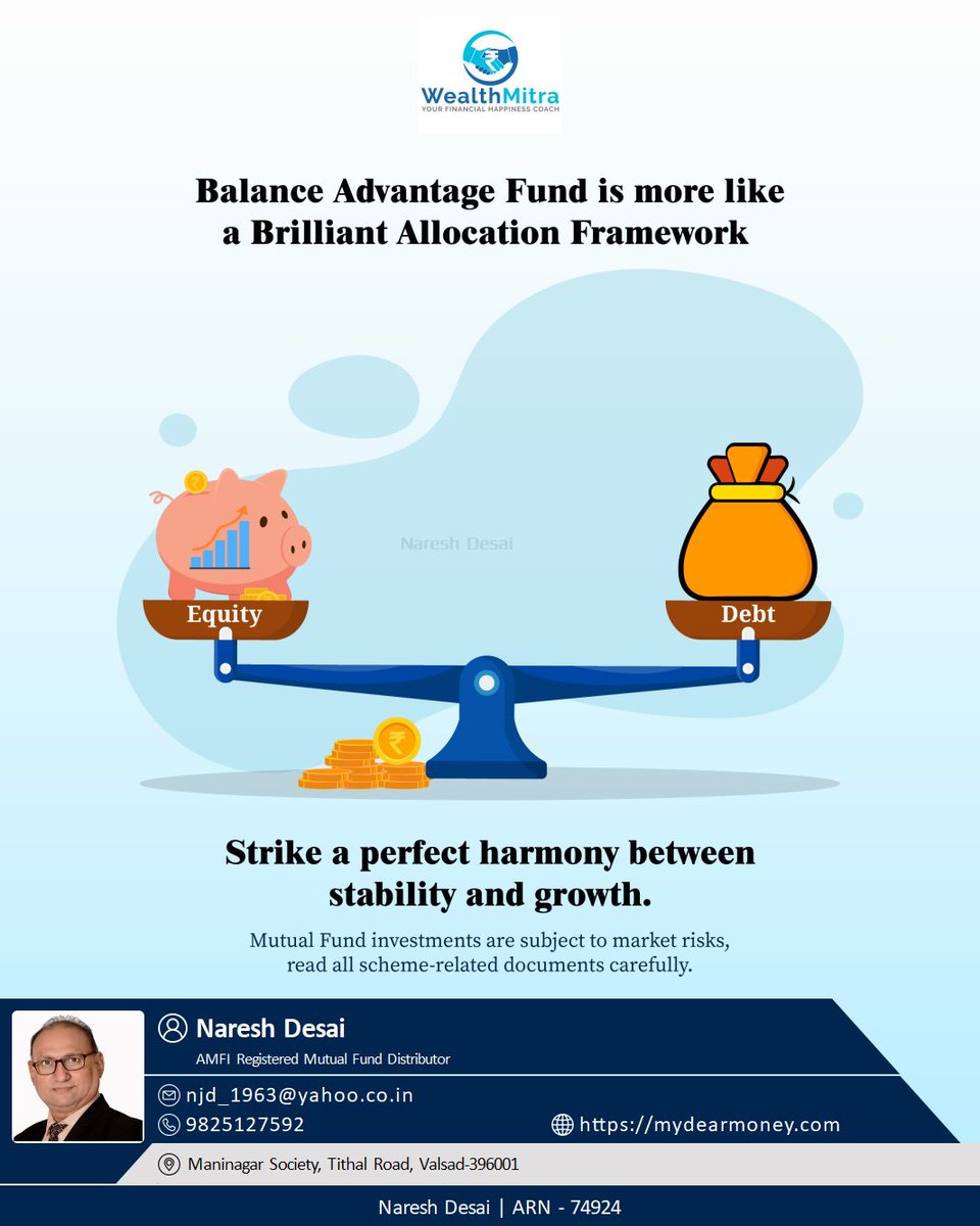 njd19631963's tweet image. Balance the ups and downs of equity with the stability of debt. #BalancedAdvantageFund #MarketBalance #SmartAllocation For More details click u4873.app.goo.gl/wbVtL6UwfV2xpK….