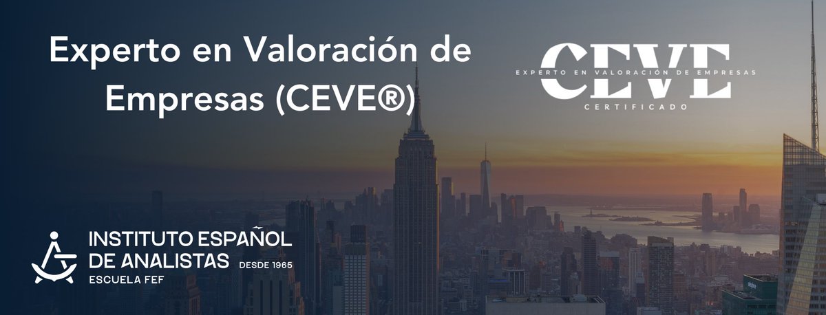 💡 ¿Quieres certificarte como Experto en #ValoracióndeEmpresas?

📝 Aprende de forma práctica y real a valorar #compañías. Accede a ejemplos de diferentes tipologías de empresas y sectores para tener un mayor rango de #conocimiento. 

✍🏼 Apúntate en: escuelafef.es/product/certif…