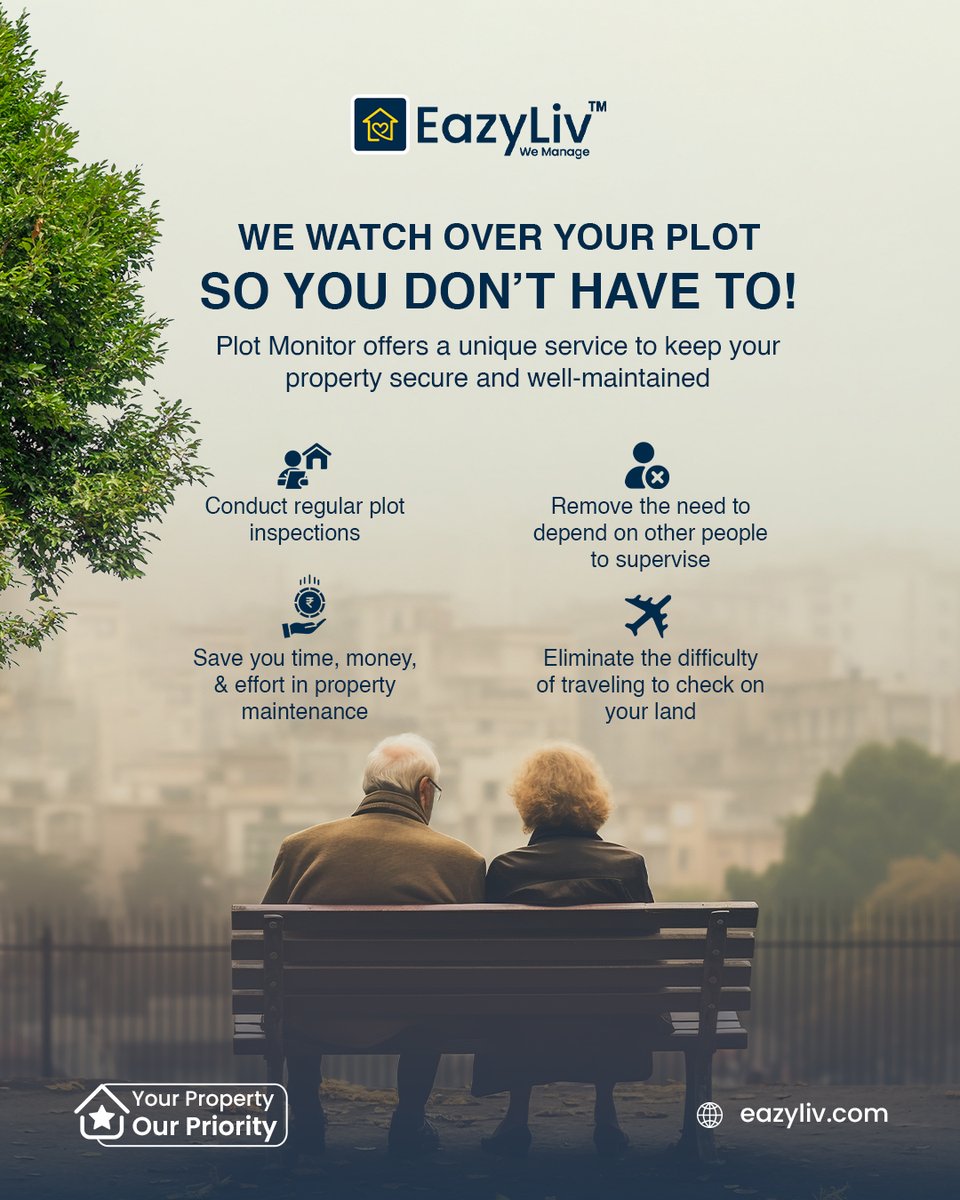 eazyliv_Chennai's tweet image. Owning land should bring peace of mind, not constant check-ins. 🧭
Here&apos;s how you can stay in control—without being on-site.

Phone :+91 88077 00070
Email : hello@eazyliv.com

#eazyliv #PropertyCare #LandMonitoring #RemotePropertyManagement #PlotSecurity #RealEstateServices