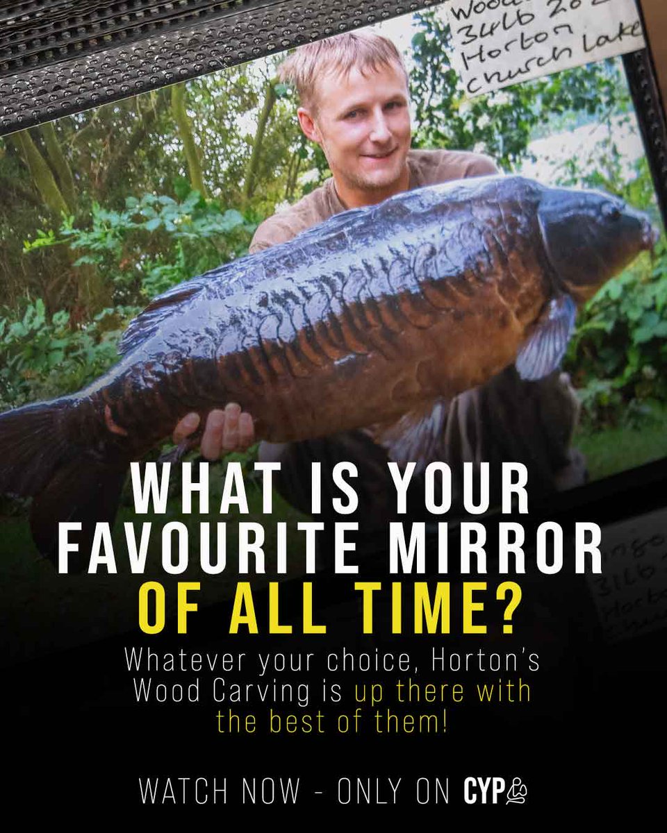 WHAT IS YOURFAVOURITE MIRROR OF ALL TIME?😍
Whatever your choice, Horton's Wood Carving is up there with the best of them!

🎥 Only on Cypography 

#cypography #carpfishing