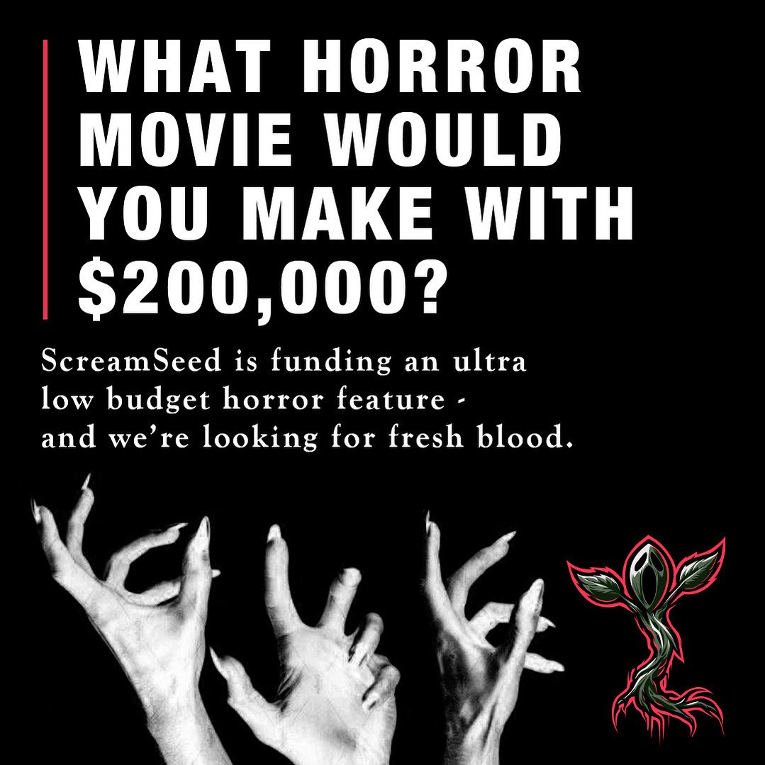 ScreamSeed will fund an ultra low budget horror feature — and we’re looking for fresh blood. 🩸
If you had $200,000, what terrifying story would you bring to life?
The winning pitch will be greenlit by our members and go into production.
Indie filmmakers — pitch your dream