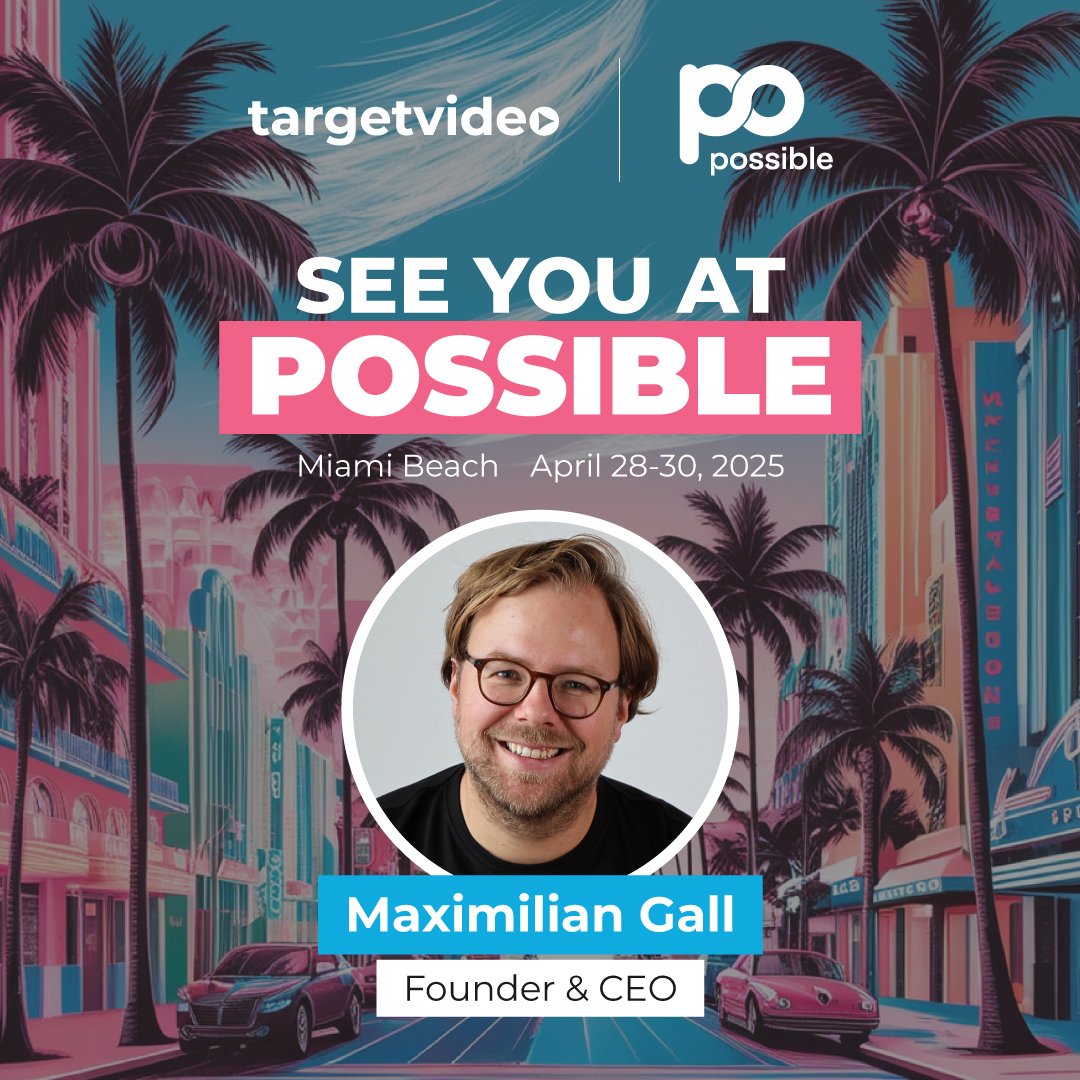 Only a few days to go until this year’s #POSSIBLE. ⌛ #TargetVideo CEO will be there to visit old friends from the video industry and make some new ones, all while enjoying the sunny April in #MiamiBeach. 🌴

✉️ Get in touch to meet up!