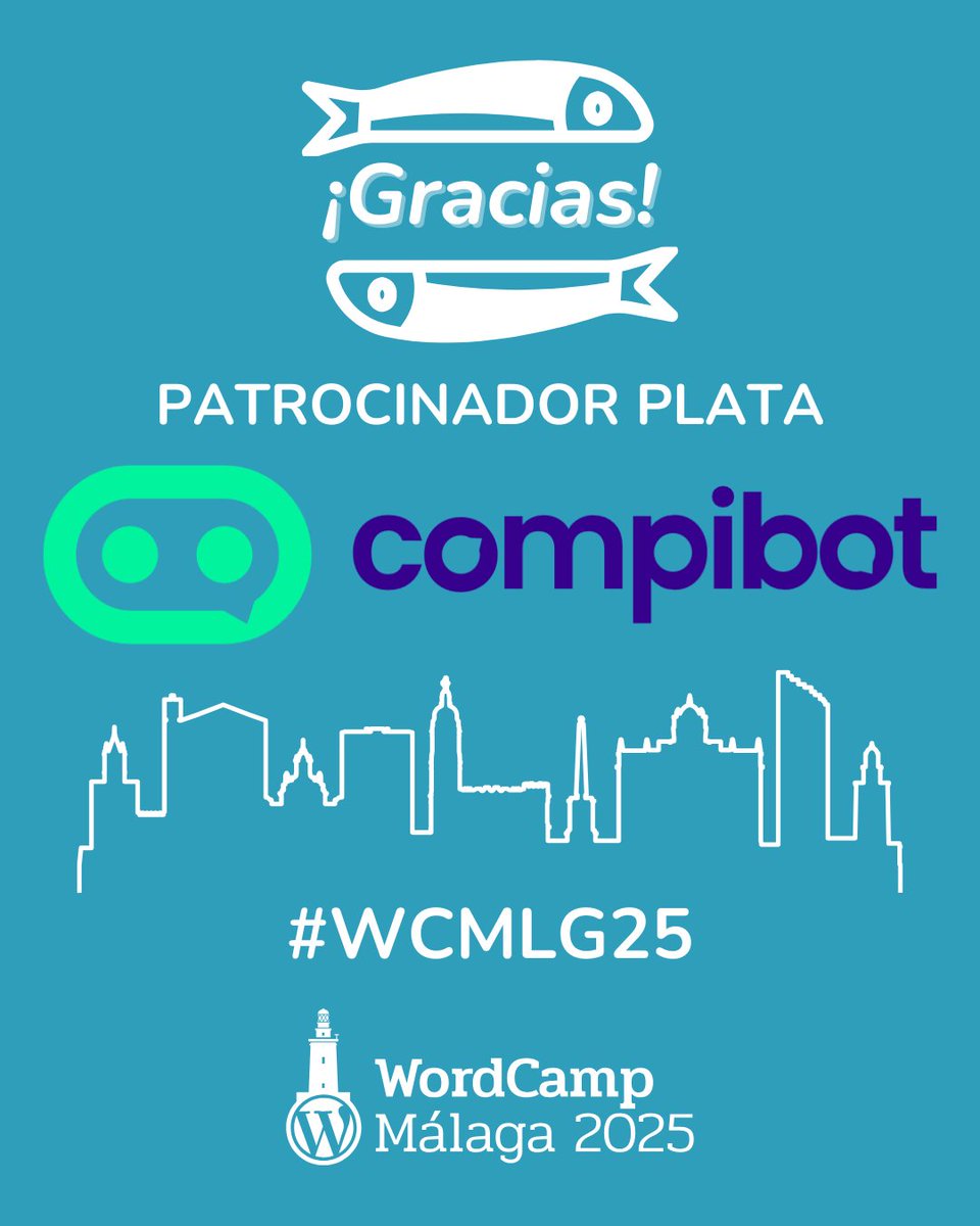 🥈 ¡<a href="/compibotIA/">Compibot</a> apoya #WCMLG25 como patrocinador Plata!

¡Nos vemos este finde! 🧠✨

#WordCampMálaga #WordPress #Bot #IA