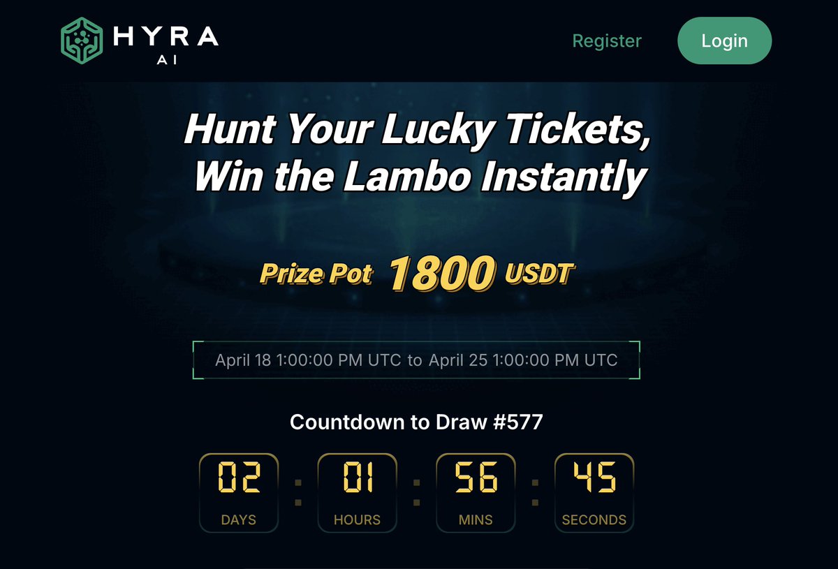 Playing like a pro. Time to stack those Lambo Balls tickets and aim for the win!

1️⃣ Invite your crew = score bonus tickets
2️⃣ Got a node = Enjoy FREE daily tickets
3️⃣ Use $HYRA = boost your chances even more

🎟️ Next draw: This Friday, Apr 28th at: lamboballs.hyra.network

Don't