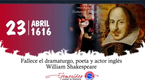 #CubaMined #PorCiroRedondoTodo #CiegoEn26 fue un dramaturgo, poeta y actor inglés. Conocido en ocasiones como el Bardo de Avon (o el Bardo), se le considera el escritor más importante en lengua inglesa y como uno de los más célebres de la literatura universal.