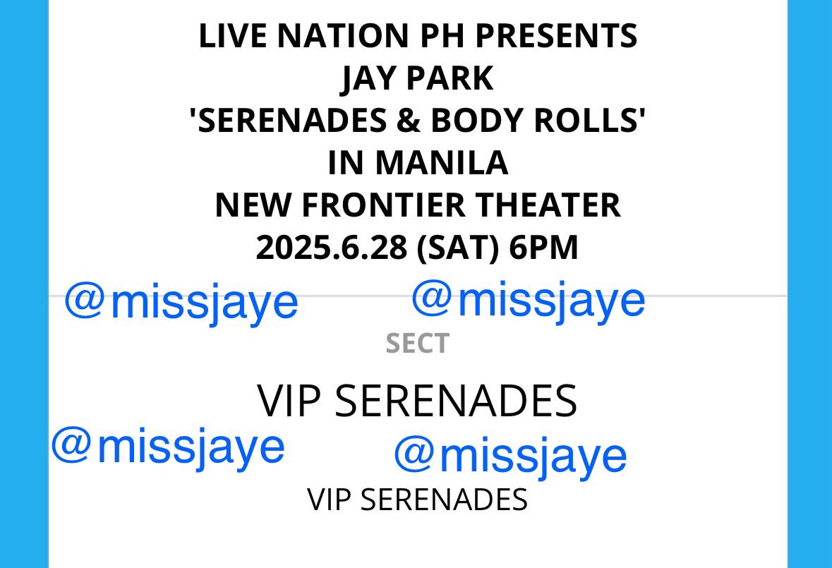 missjaye11's tweet photo. Salamat sa VIP Serenades ticket, Nabi! super happy ng friend ko! makikita na sya ni Jay Park! 😂

#SerenadesAndBodyRolls_In_Manila 
@nabi_pasabuy666 
#jennie122595 https://t.co/u8tBhRRuth