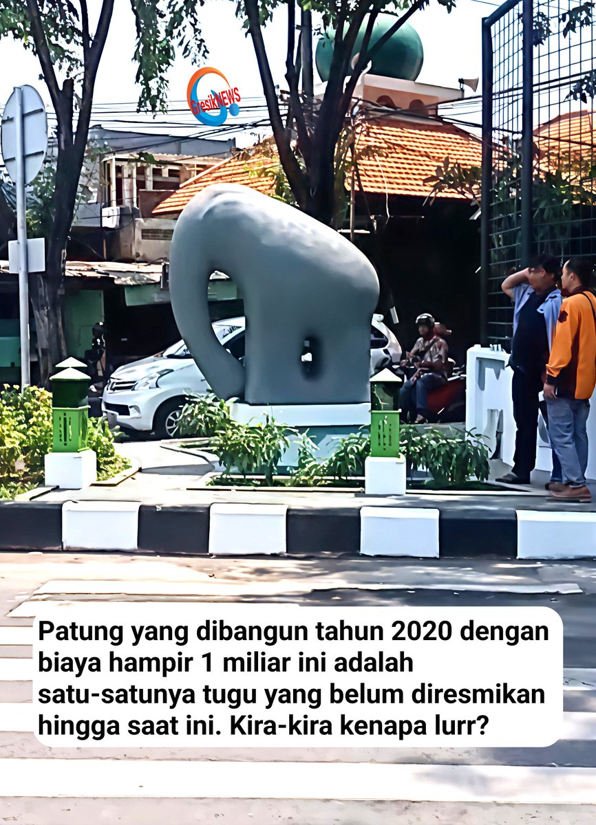 gresikNEWS's tweet image. Tugu gajah ini merupakan satu-satunya tugu yang belum diresmikan hingga saat ini. Padahal, pembangunannya selesai pada tahun 2020 silam dengan biaya hampir Rp1 miliar.

#patunggajah #patungviral #fyp #viral #trending #explorepage