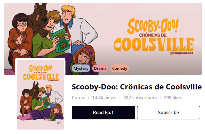 isaqueareas's tweet image. Se você ta chegando por aqui agora por causa das fanarts de Scooby-Doo, você sabia que eu tenho uma fancomic? Ela reconta os eventos de "Scooby-Doo Cadê Você" na timeline de Mistério S/A.
É gratuita no Tapas e é meu xodózinho! 💙
tapas.io/series/Cronica…