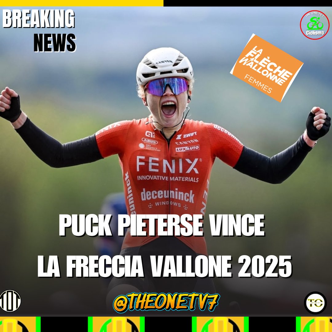 TheOnetv7's tweet image. 🇧🇪🏹🇧🇪FV 25 

Sul Mur de Huy Puck Pieterse vince la Freccia Vallone 2025 precedendo la connazionale Demi Vollering ed Elisa Longo Borghini che completa il podio

#flandersclassics  #FWwomen
#FlecheWallonne 
#frecciavallone #cycling  #theonetv7   #procucling #uciwomen&apos;s