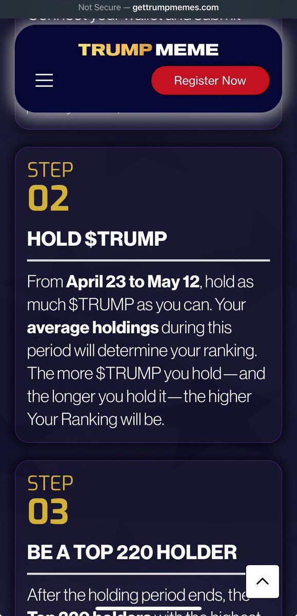 financepuzzler's tweet image. Snapshot of the details for the $TRUMP dinner below 👇