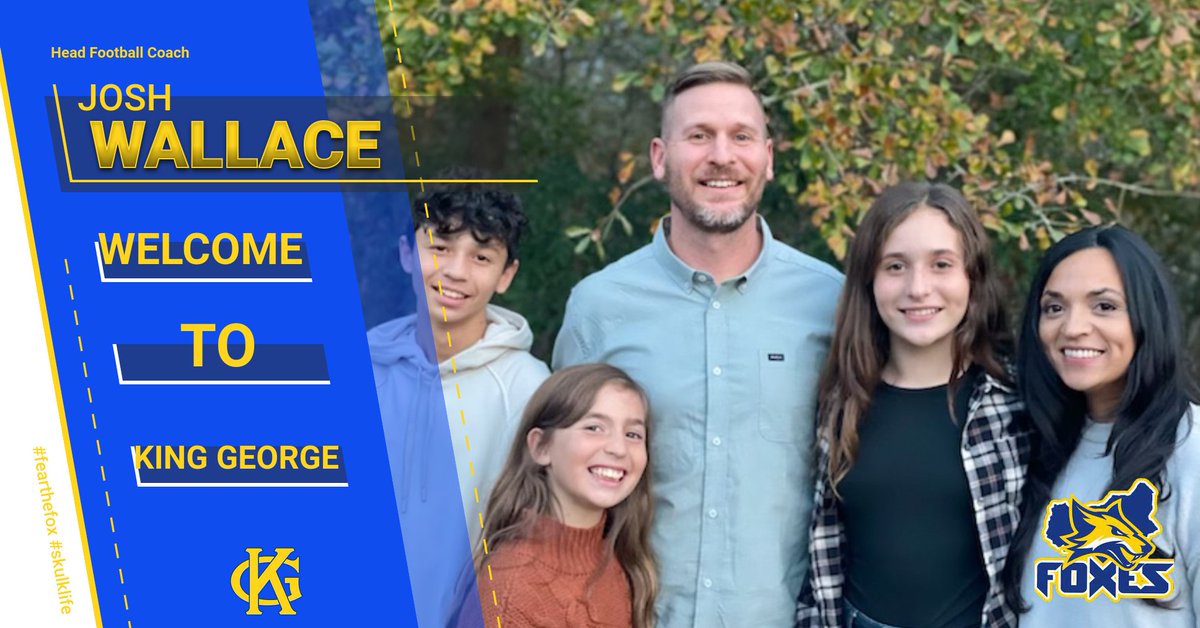 Welcome Coach Wallace to the Fox family! We're excited to have Josh Wallace leading our football program as Head Coach.