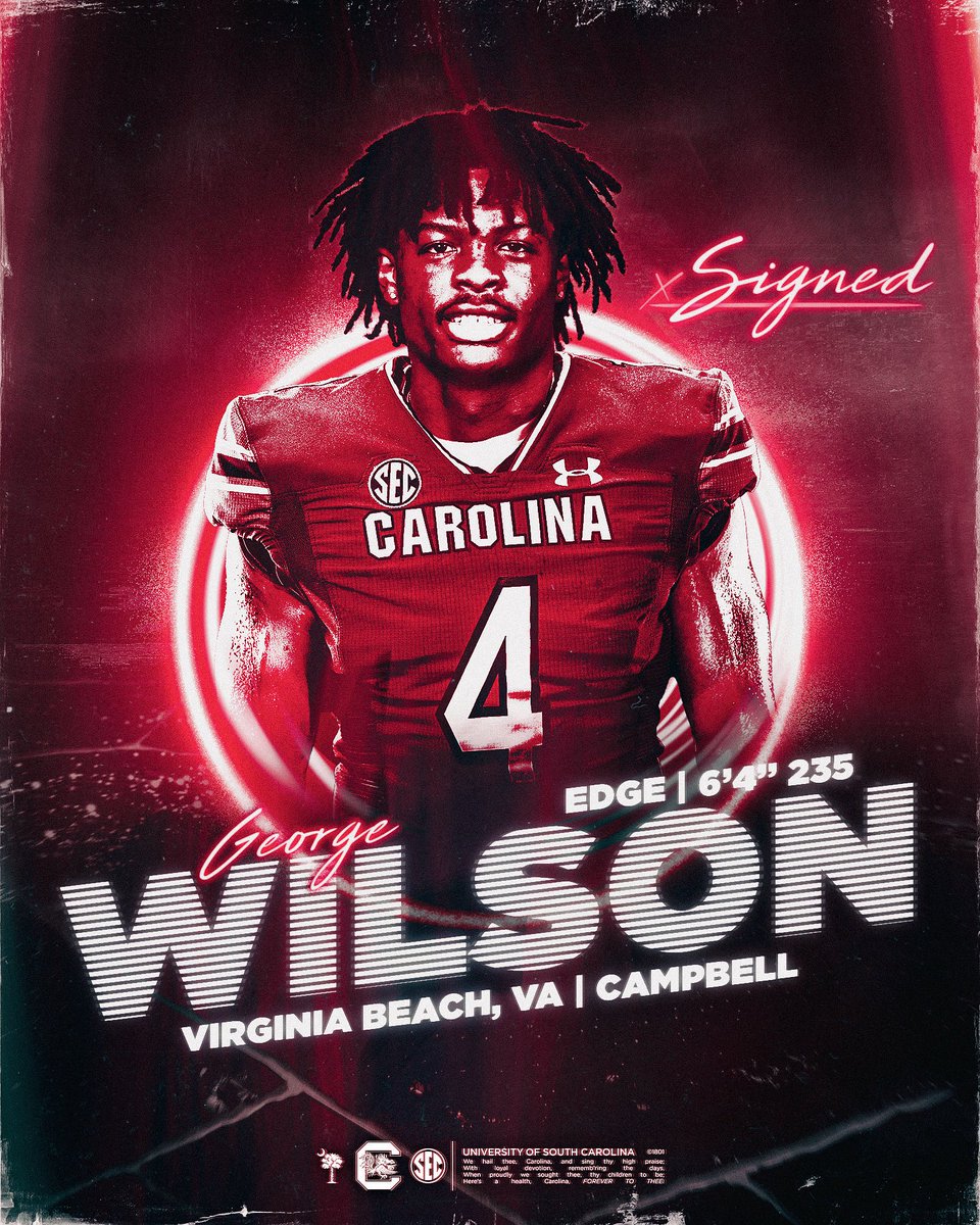 Gamecock Football (@gamecockfb) on Twitter photo Welcome home, <a href="/_iamgeorgejr/">George Wilson Jr</a>!
Committed in 2020, signed in 2025. Just like we planned it 🤙 Welcome home, <a href="/_iamgeorgejr/">George Wilson Jr</a>!
Committed in 2020, signed in 2025. Just like we planned it 🤙