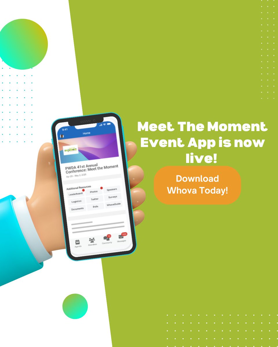 paworkforce's tweet image. PWDA's 41st Annual Conference is only 1 week away!
Our event app Whova is now LIVE! Download today for all the updated info. See you all soon!
#MeetTheMoment #PWDA #WkDevWorksPA